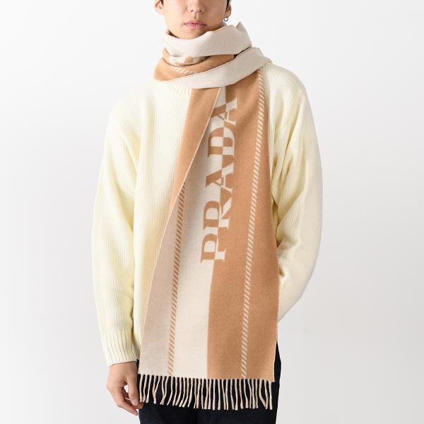 PRADA（プラダ） マフラー ジャカードロゴ入り スモール ウール