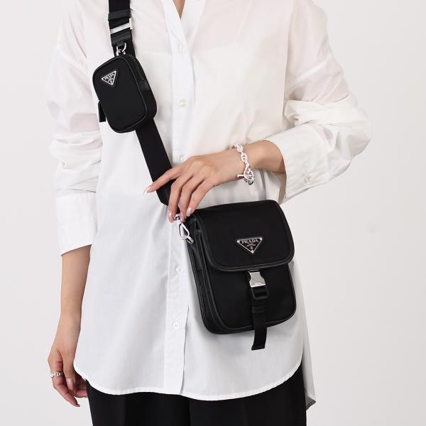PRADA プラダ バッグ Re-Nylon×レザー ショルダーバッグ 2VD043 2DMH  