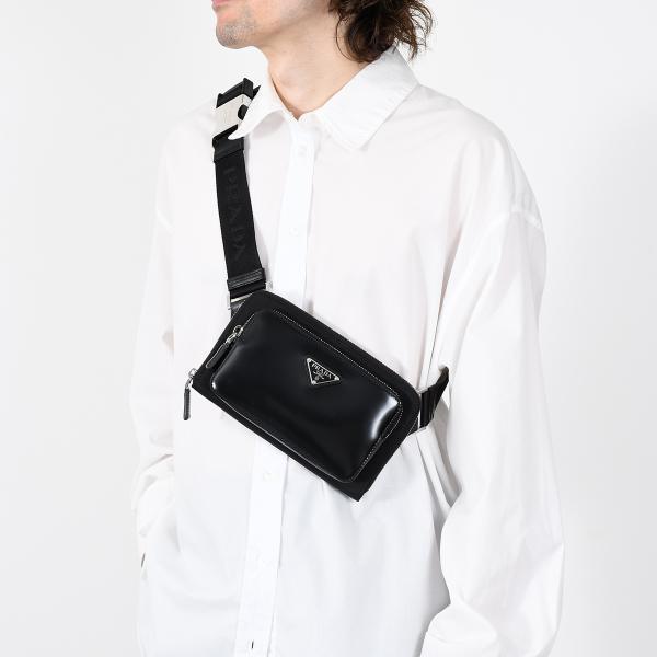 PRADA プラダ ショルダーバッグ Ry-Nylon xブラッシュドレザー