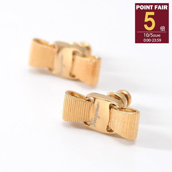 Ferragamo earring フェラガモピアス ヴァラリボン 　ゴールド FERRAGAMO フェラガモ アクセサリー ヴァラ・リボン ピアス