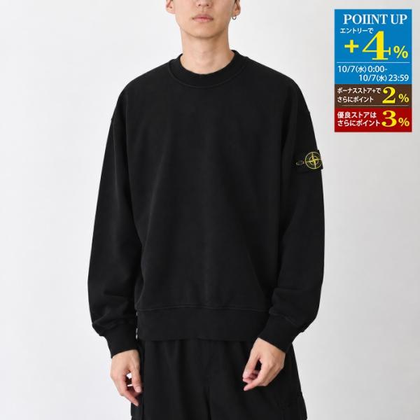 【10/5新入荷】STONE ISLAND ストーンアイランド スウェット トレーナー トップス L2S156100022 S0A20 S156100022 S0A20 メンズ ブラック コットン 裏起毛