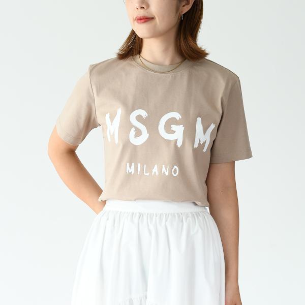 美品 MSGM 2024 ショートシャツ スワン柄 ホワイト 数量は多い