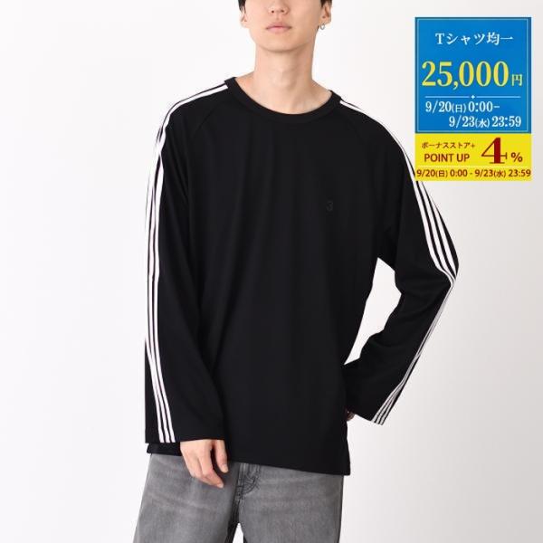 【均一SALE】Y-3 ワイスリー ロングスリーブ Tシャツ ロンT 長袖 LONG SLEEVE TEE 3-STRIPES JW7351 メンズ ユニセックス ブラック ホワイト クルーネック