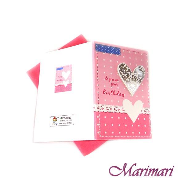 メッセージカード 3枚セット ポッピンググリーティングカード 掌サイズのグリーティングカード ハート模様ギフトカード Happy Birthday 3デザイン 封筒付き 今季ブランド