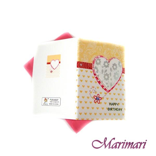 メッセージカード 3枚セット ポッピンググリーティングカード 掌サイズのグリーティングカード ハート模様ギフトカード Happy Birthday 3デザイン 封筒付き 今季ブランド