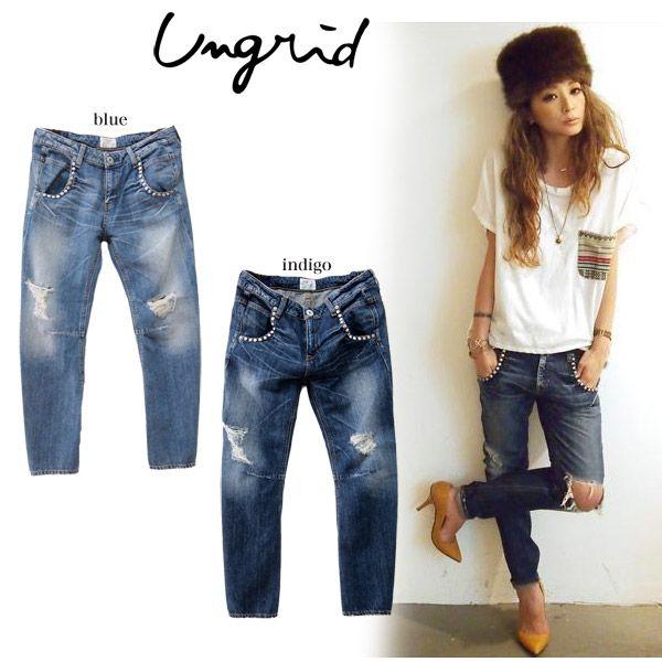 期間限定15 Off Ungrid アングリッド スタッズサルエルデニムパンツ