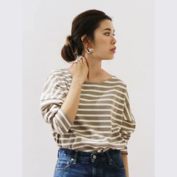 UNGRID アングリッド サイドスリットボーダーロングスリーブTee 111852718901