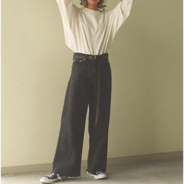 売れ筋アイテムラン カットオフカラーワイドデニム Ungrid デニム ジーンズ