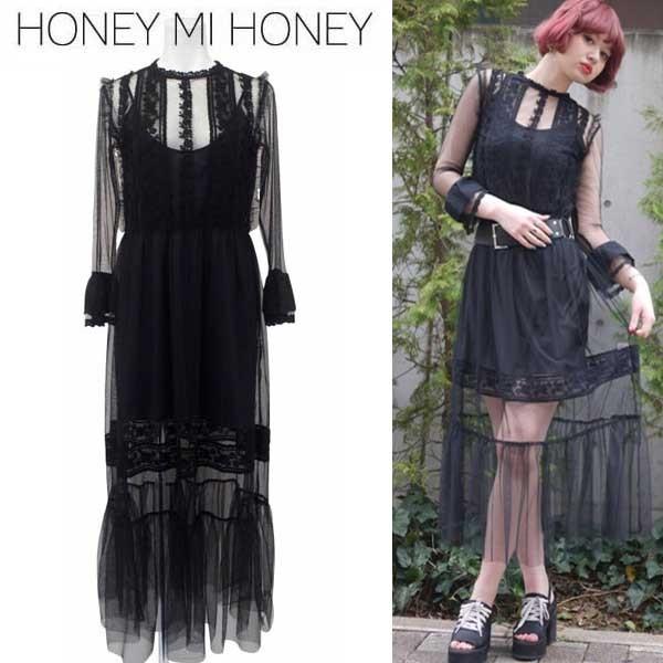 Sale60 Off Honey Mi Honey ハニーミーハニー Tulle Lace One Piece ワンピース 17s Wv 14 17s Wv 14 セレクトショップムー ヤフー店 通販 Yahoo ショッピング