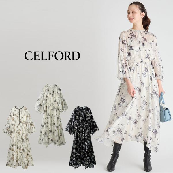 CELFORD（セルフォード） フラワープリントフレアワンピース