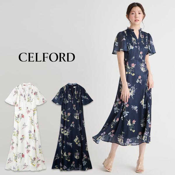 CELFORD（セルフォード） ボタニカルプリントワンピース cwfo261085