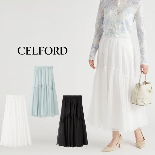 SALE30%OFF CELFORD ティアードデザインシアースカート SALE30%OFF CELFORD ティアードデザインシアースカート