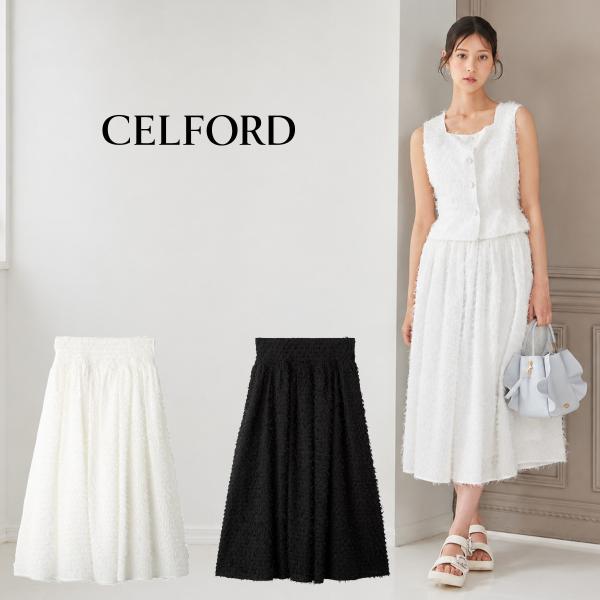 CELFORD（セルフォード） SALE40%OFF 洗える カットジャカードスカート