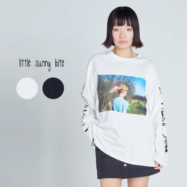 SALE30%OFF little sunny bite リトルサニーバイト Valerie Phillips x little sunny bite photo long tee ヴァレリー・フィリップス フォトロングTシャツ lsb-ltop-043a レディース オーバーサイズ SALE30%OFF little sunny bite Valerie Phillips x photo long tee