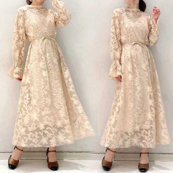 Lily Brown リリーブラウン 通販 ２wayチュール刺繍ワンピース Lwfo レディース 21春夏 ロング ガウン Lwfo セレクトショップムー ヤフー店 通販 Yahoo ショッピング