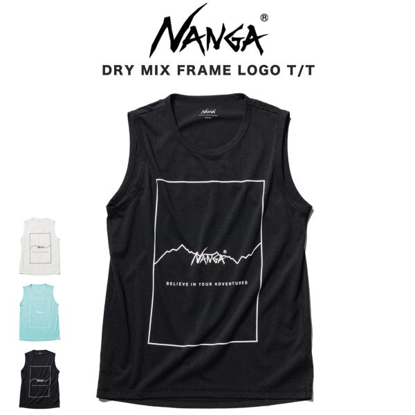 NANGA ナンガ DRY MIX FRAME LOGO T/T/ドライミックス フレーム
