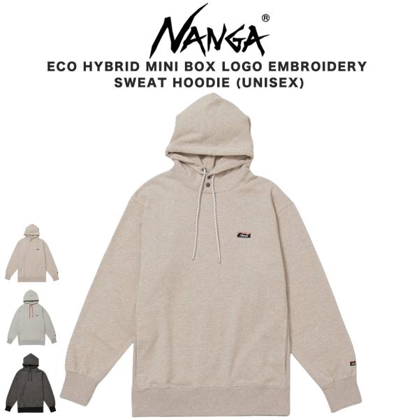 NANGA ECO HYBRID MINI BOX LOGO EMBROIDERY SWEAT HOODIE NANGA ECO HYBRID MINI BOX LOGO EMBROIDERY SWEAT HOODIE