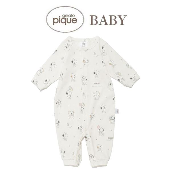 gelato pique (ジェラートピケ)PEANUTS PUPPIES BABY 新生児 総柄2WAYオール pbco259197■　色　■CRM(クリーム)■詳　細■こちらの商品は衛生上の観点から返品・交換不可となります。【PEANU...