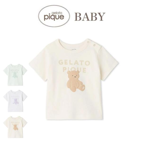 gelato pique (ジェラートピケ)ぬいぐるみワンポイントTシャツ pbct259080■素　材■本体:綿100%■サイズ■80サイズ：着丈:32.2cm,バスト:60cm,袖丈:9.5cm,肩幅:26cm,裾幅:30cm■　色　■...