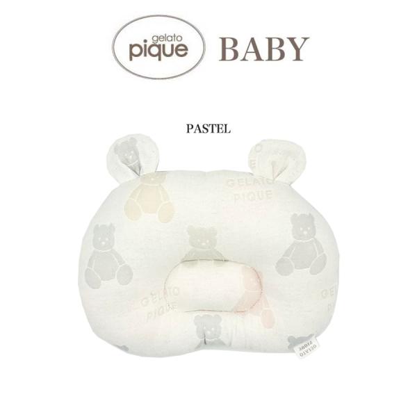 gelato pique【ジェラートピケ】【BABY】ベア３重ガーゼピロー■素　材■表地:綿100%/中わた:ポリエステル100%■サイズ■FREE: たて17.5cm 横23cm■　色　■PASTEL(パステル)■詳　細■【ベアの耳がつい...