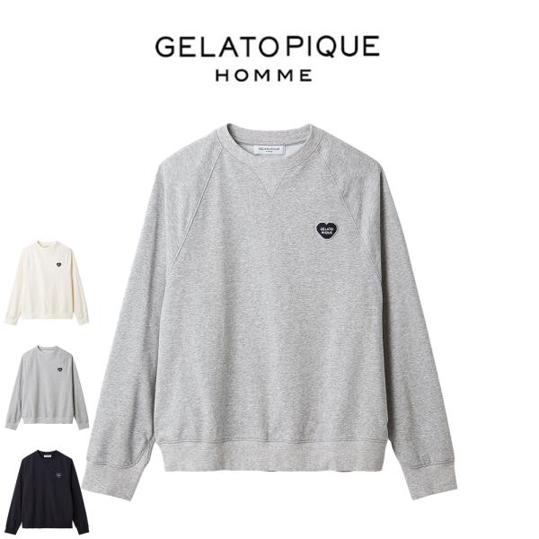 gelato pique（ジェラートピケ） オム 裏毛ハートロゴ刺繍プルオーバー