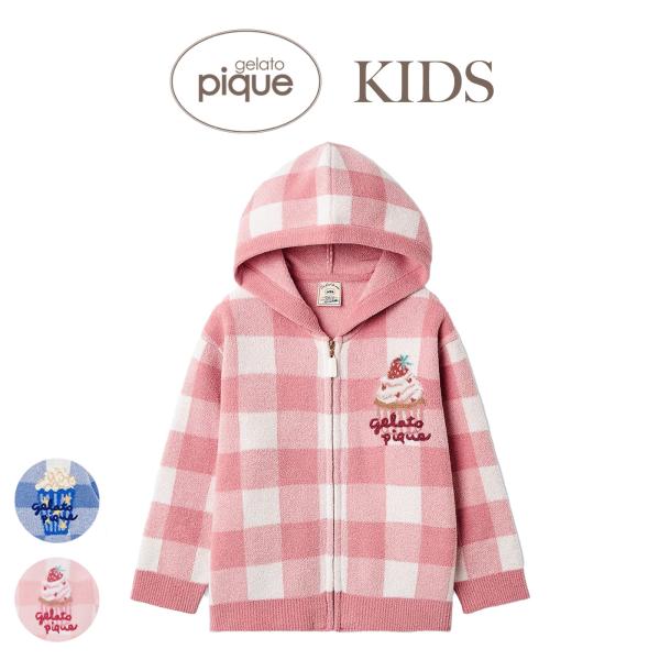 gelato pique（ジェラートピケ） キッズ エアリーモコギンガムチェック
