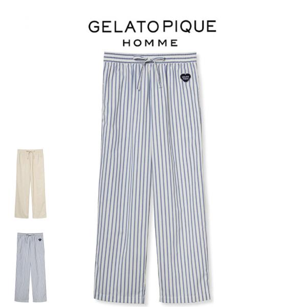 gelato pique（ジェラートピケ） オム ブロードストライプロングパンツ