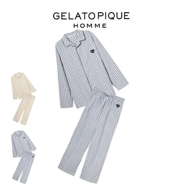 gelato pique（ジェラートピケ） オム ブロードストライプシャツ