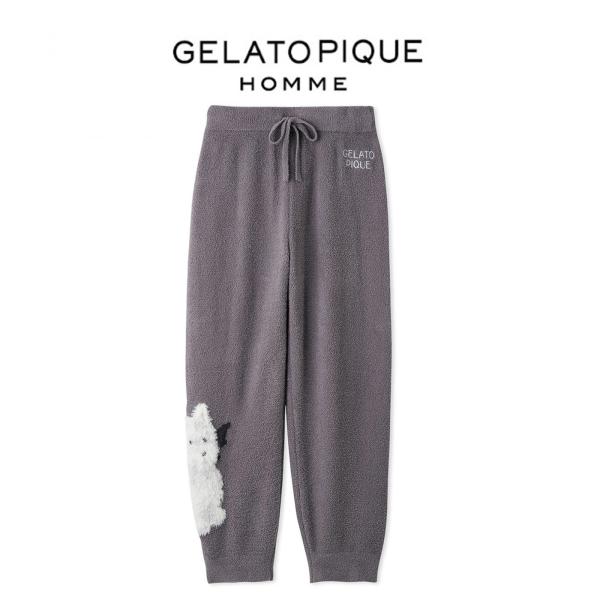 ジェラートピケ オム GELATO PIQUE HOMME ハロウィン ナイトパレードDOGSジャガードロングパンツ pmnp264080 ジェラピケ