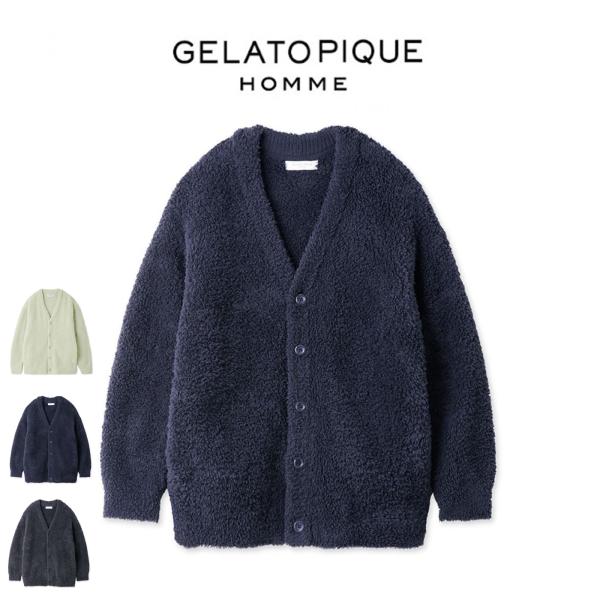 レア品！新品未使用！ジェラートピケオム ニットカーディガン グレーMサイズ カーディガン | GELATO PIQUE HOMME（ジェラート ピケ オム