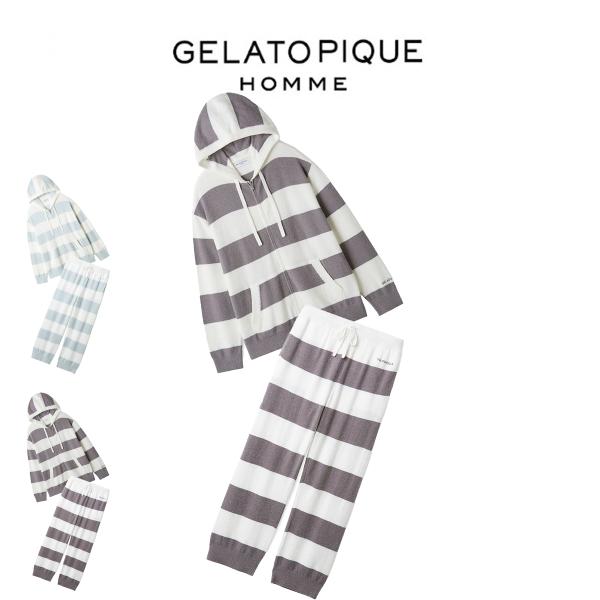 gelato pique（ジェラートピケ） オム スムーズィー2ボーダーパーカー