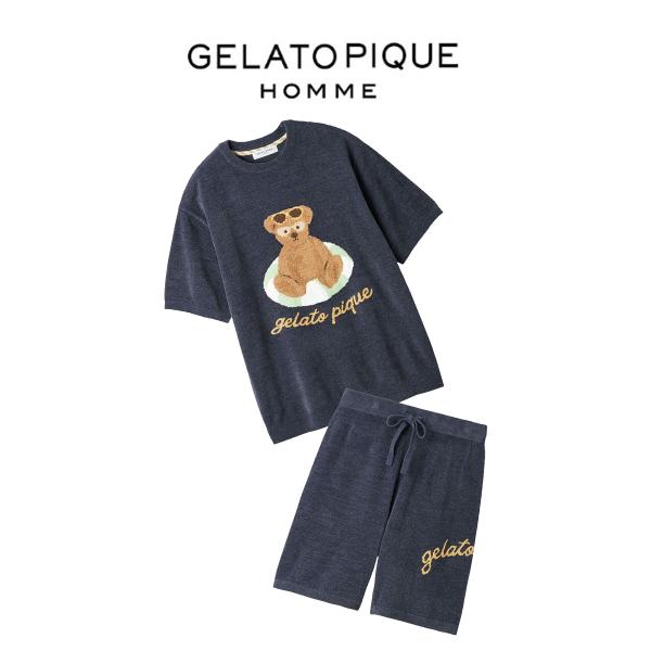 gelato pique（ジェラートピケ） オム サマーベアジャガードプル