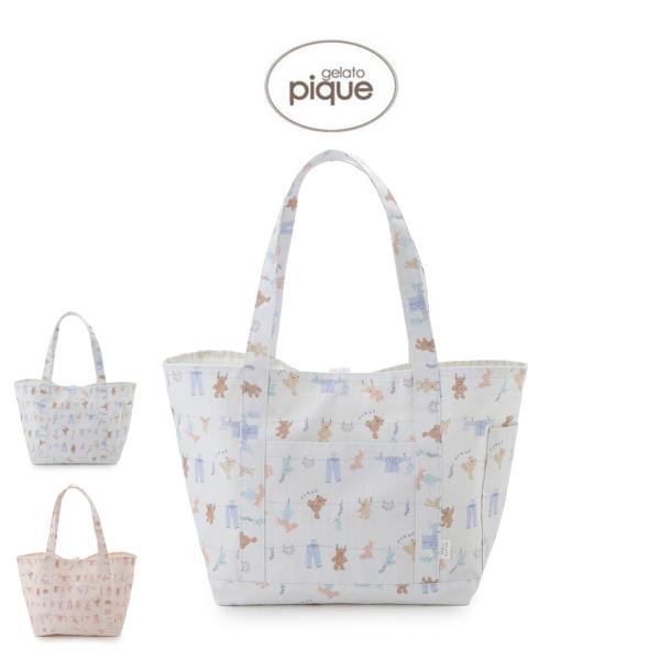 gelato pique (ジェラートピケ)ウォッシングアニマル柄ママバッグ ppgb261713■詳　細■【中身がたっぷり入るウォッシングベア柄のママバッグ】【Design/Styling】シャボンの香りが漂ってきそうな、春のピースフルな...