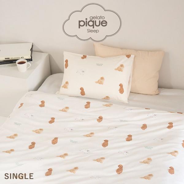 gelato pique（ジェラートピケ） DOG柄プリント寝具2点セット