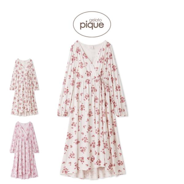 2026 SS さくら柄カップイン　カクシュール　ルームウェア gelato pique（ジェラートピケ） さくら柄カップインカシュクール