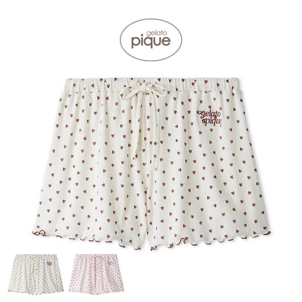 gelato pique（ジェラートピケ） 針抜きハート柄ショートパンツ