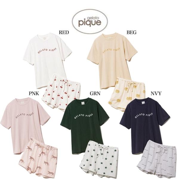 gelato pique ジェラートピケ ルームウェア 通販 5モチーフプルオーバー&ショートパンツSET pwct221275