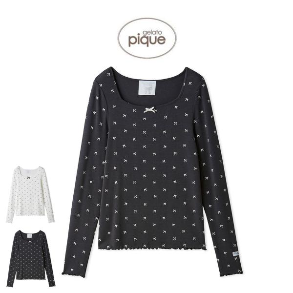 gelato pique ジェラートピケ HALLOWEEN 針抜きリボン柄プルオーバー