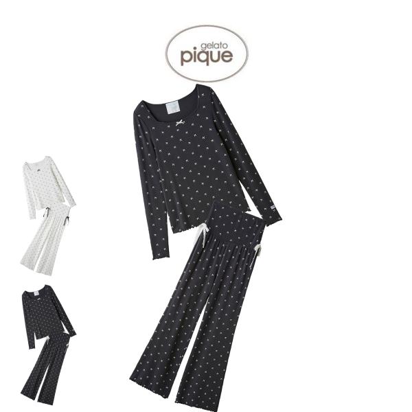 gelato pique ジェラートピケ HALLOWEEN 針抜きリボン柄プル