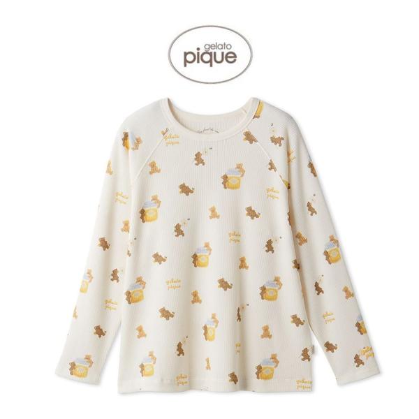 【新品】長袖ルームウェアセット／ダッフィーgelato piqueジェラートピケ gelato pique ジェラートピケ はちみつベア柄プルオーバー