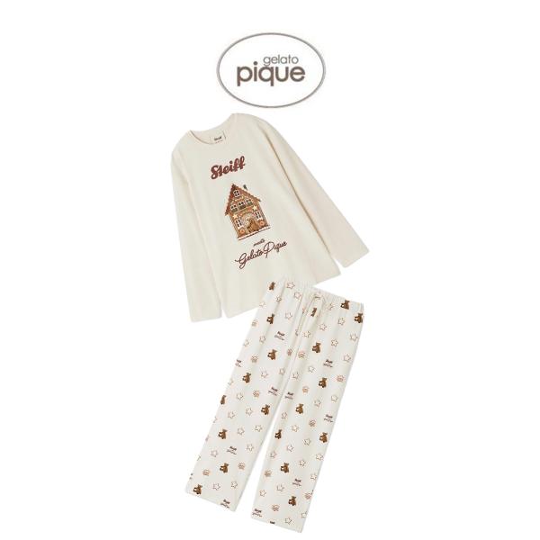 ジェラートピケ ぬいぐるみワンポイントロンT&ロングパンツ　上下セット 楽天市場】ジェラートピケ キッズ gelato pique kids ぬいぐるみワン