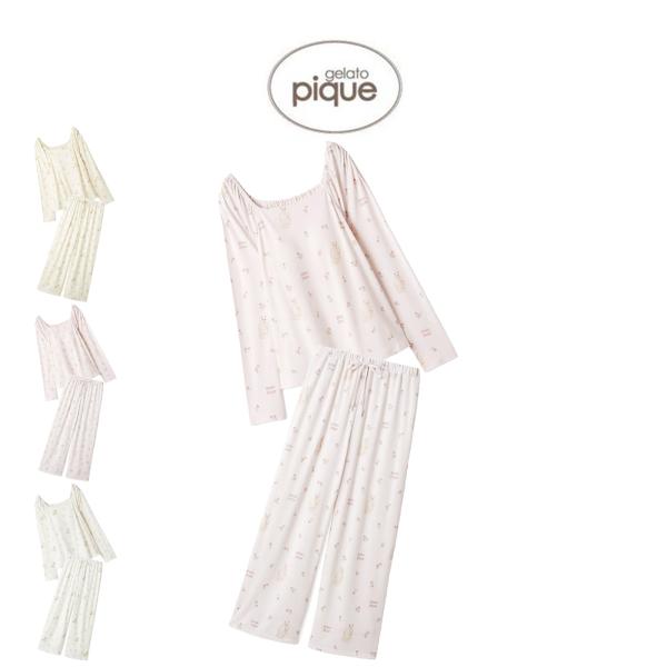 gelato pique（ジェラートピケ） フラワーキャット柄カップインプル