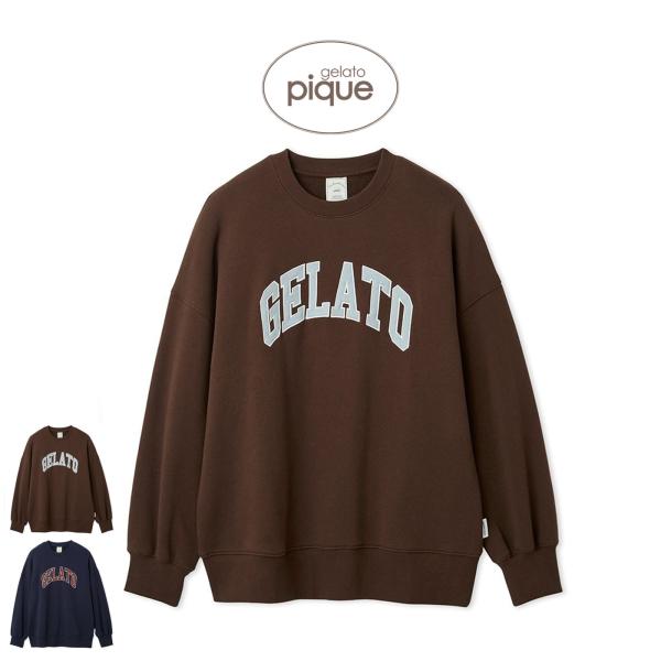 gelato pique（ジェラートピケ） カレッジロゴ裏毛プルオーバー