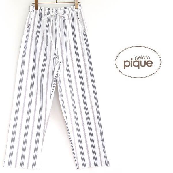 ジェラートピケ,gelato pique,コットンストライプロングパンツ,pwfp182231