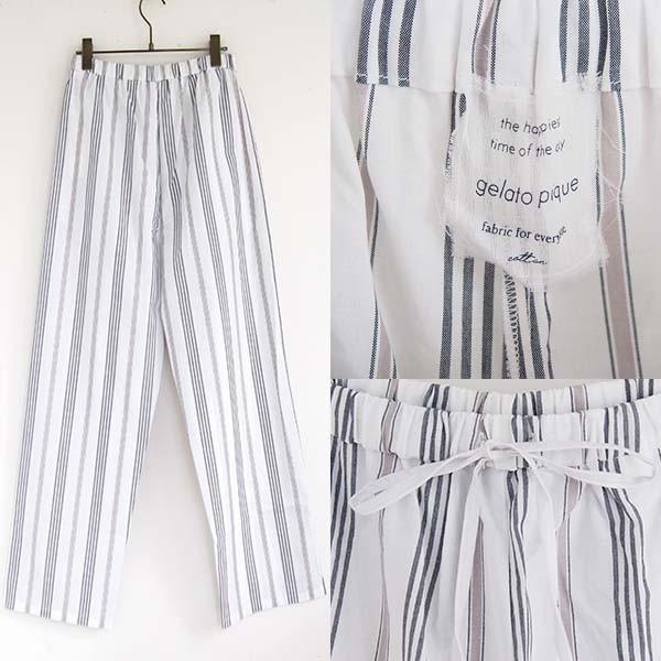 ジェラートピケ,gelato pique,コットンストライプロングパンツ,pwfp182231