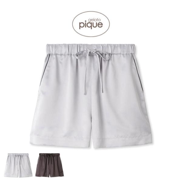 【新品・未使用】ジェラートピケ♡ルームウェア♡ショートパンツ♡パイナップル gelato pique（ジェラートピケ） ルームウェア 通販 ロゴ刺繍サテン