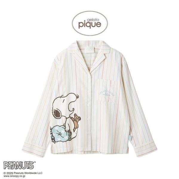 ukiroa2⭐︎ジェラピケ PEANUTS コラボ スヌーピー ホワイト gelato pique(ジェラート ピケ)】コミック誕生75周年を迎える「PEANUTS