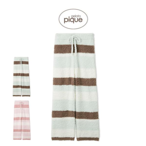 gelato pique ジェラートピケジェラートランダムボーダーロングパンツ pwnp261011■詳　細■【ストロベリー＆ミントカラーのジェラートボーダーロングパンツ】【Design/Styling】スウィートでカラフルなアイスのフレー...