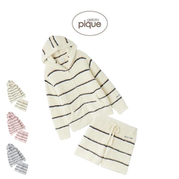 ジェラートピケ　gelatopiqué スヌーピー　ボーダー　上下セット ジェラートピケ gelatopiqué スヌーピー ボーダー 上下セット ルーム