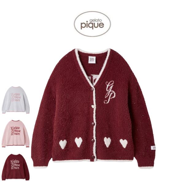 gelato pique（ジェラートピケ） ラメフェザーカーディガン pwnt255081